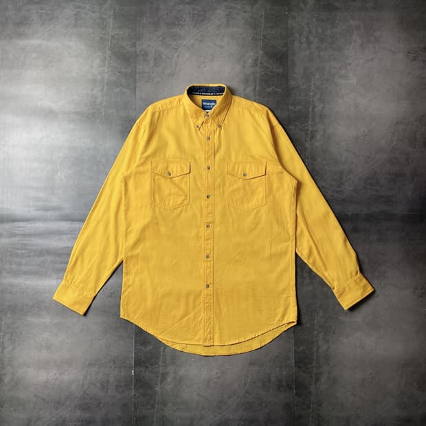 WRANGLER  랭글러 빈티지 옐로우 코튼 셔츠 A00651