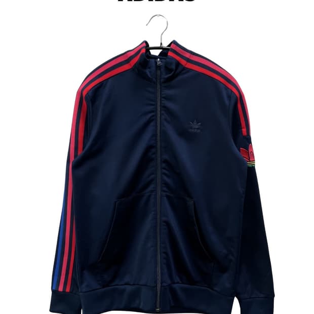 (160) 아디다스 키즈/우먼스 3D 트랙탑 져지 네이비