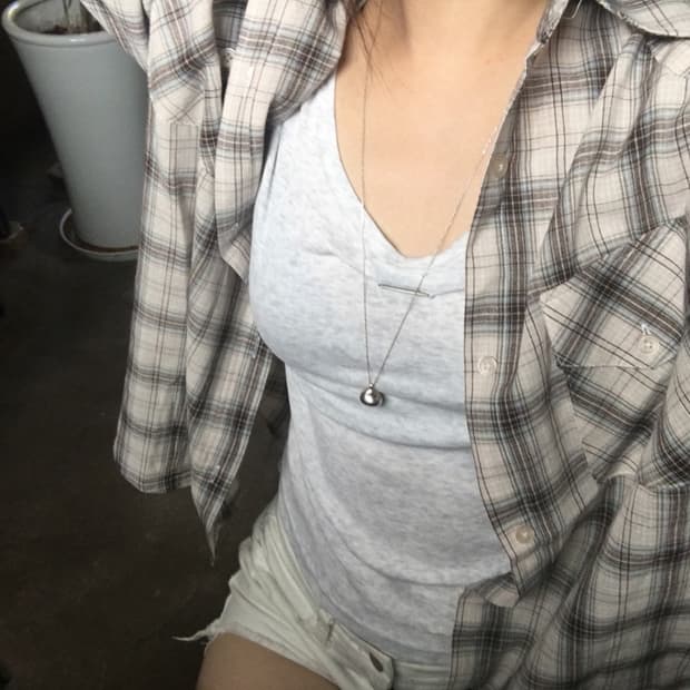 아워캐비넷 플레인 체크 셔츠 