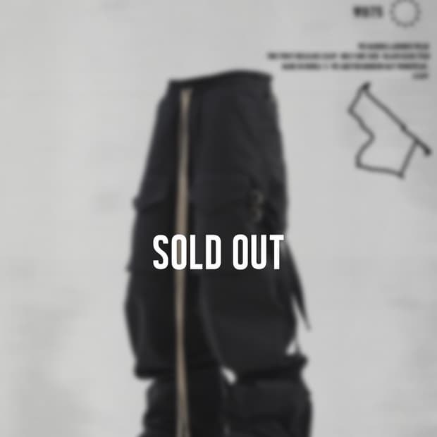 wapworks w075 본디지 카고 팬츠 블랙