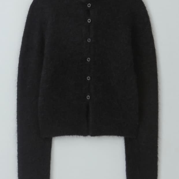 모이아 모크넥 가디건 블랙