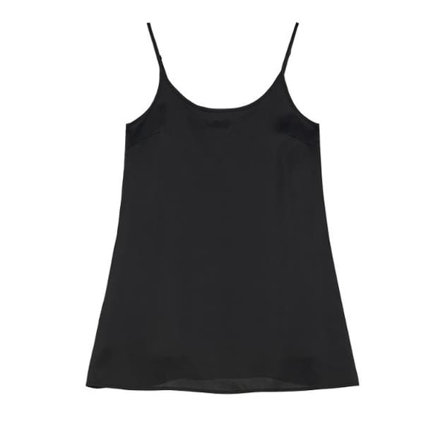 새상품 다이닛 SATIN SLIP DRESS IN BLACK