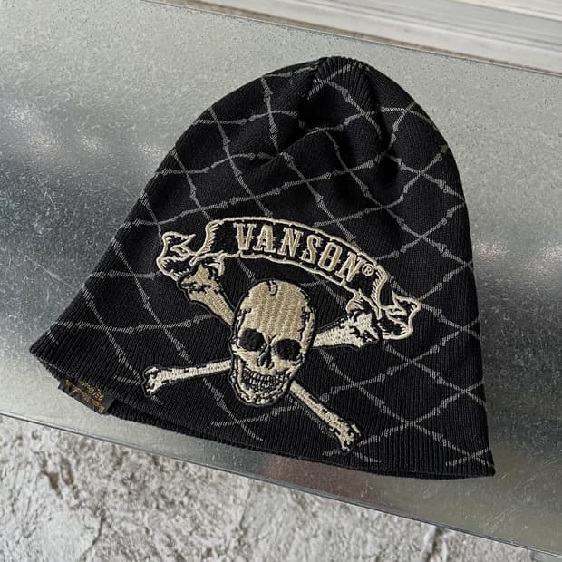 Vanson Leathers skull  bone beanie