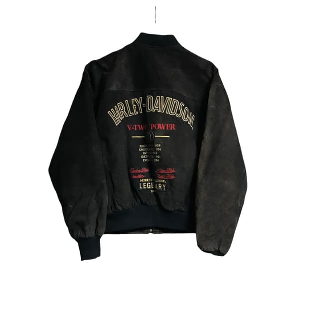 할리데이비슨 세무가죽 블루종자켓
