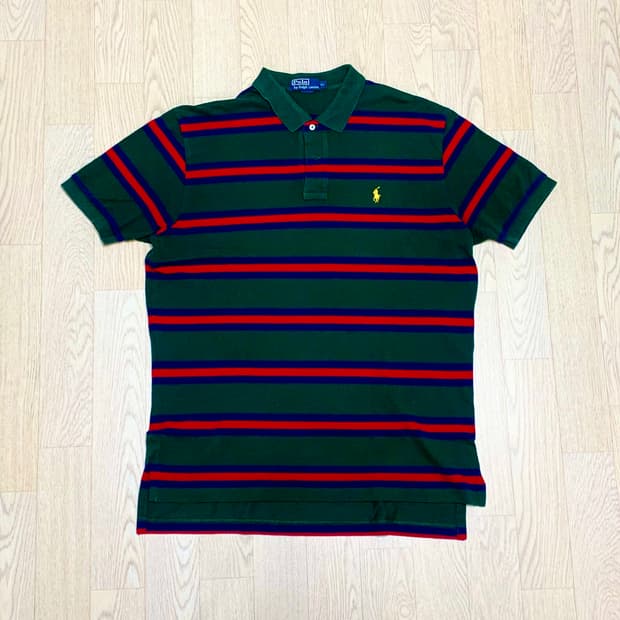 폴로 스트라이프 반팔 카라티 XL
