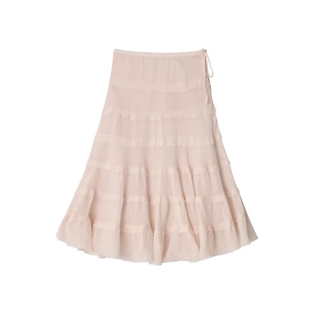 콜로신스 스커트 nora shimmering skirt apricot