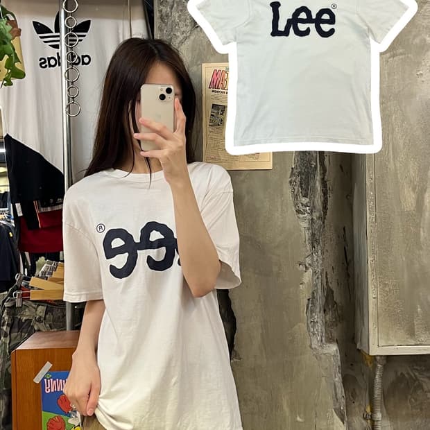 리 반팔티 화이트 S #csz599