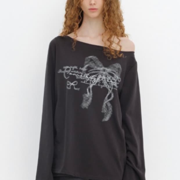 세릭 RIBBON BOAT NECK TOP / BLACK