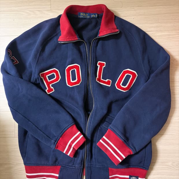 폴로 랄프로렌 네이비 코튼 집업 져지