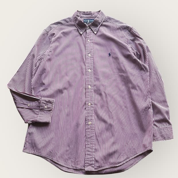 폴로 랄프로렌 퍼플 스트라이프 셔츠
