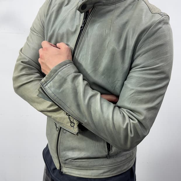 HARE hard faded lambskin biker jk