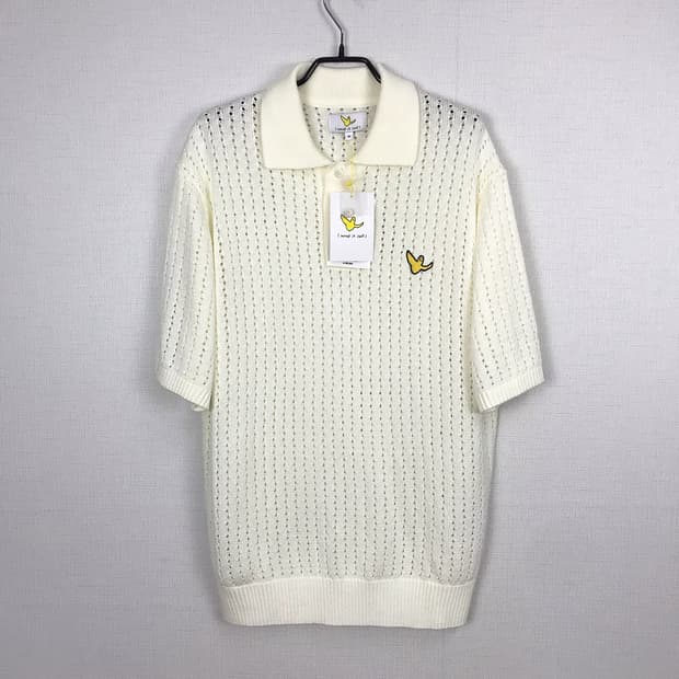 와릿이즌 마크곤잘레스 반팔 카라 니트 새상품 남성M