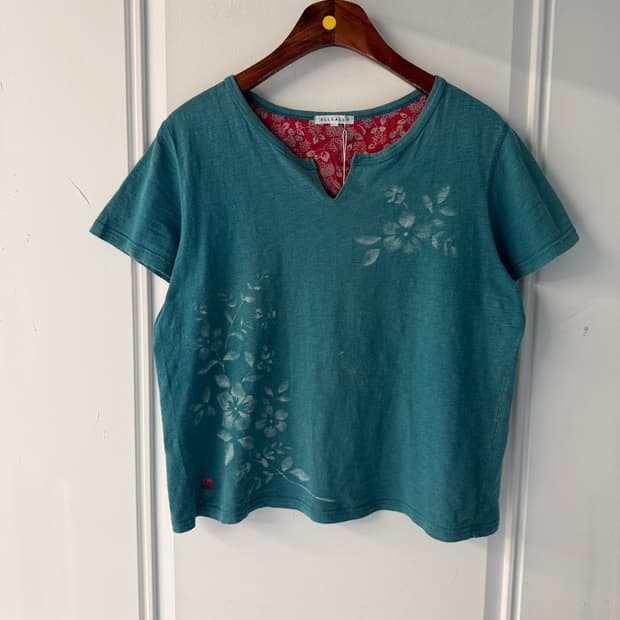 일본빈티지 하구미 에스닉 반팔티