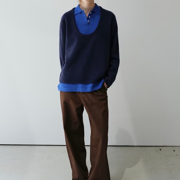 문달 moondal Grain Denim in Brown