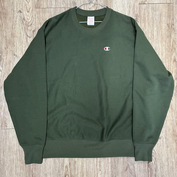 (새상품) 챔피온 리버스위브 기모 스웻셔츠(맨투맨) XL 카키색