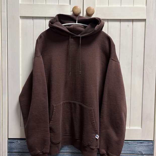 90s 미제 usa 러셀 후드 브라운 xl