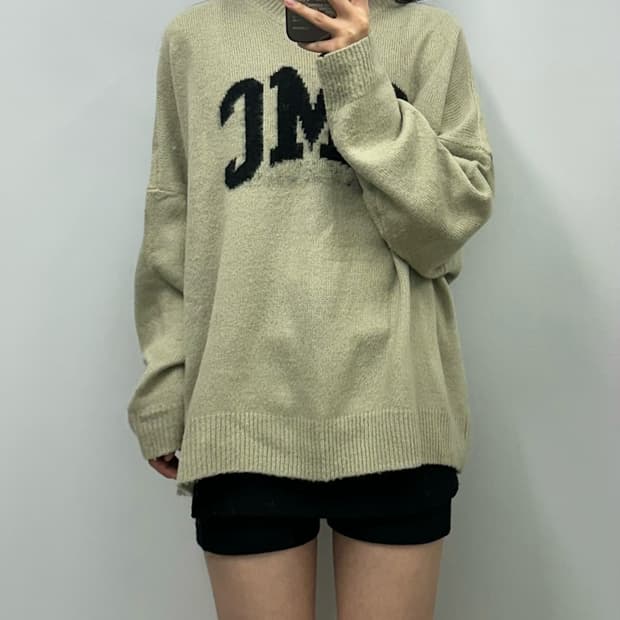 lmc 브러쉬드 스펠아웃 니트
