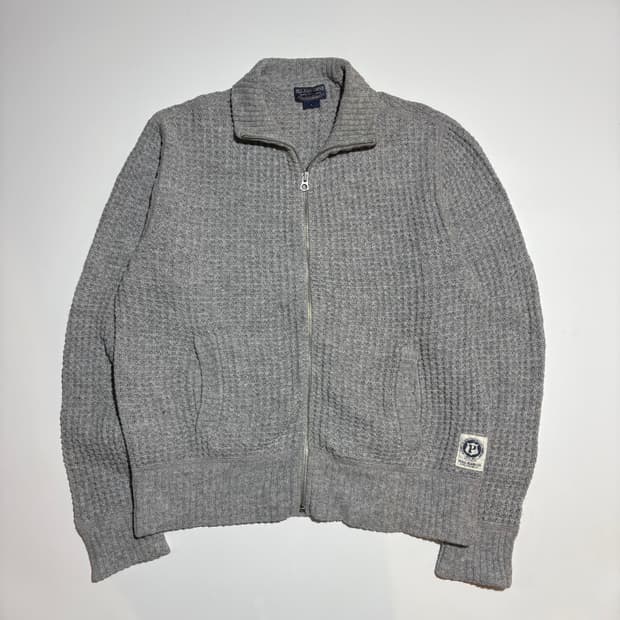 폴로 진스 그레이 니트 집업 