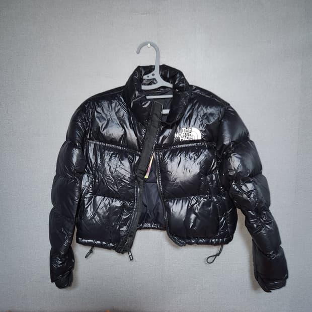 우먼스 눕시 숏 패딩 블랙 L 95