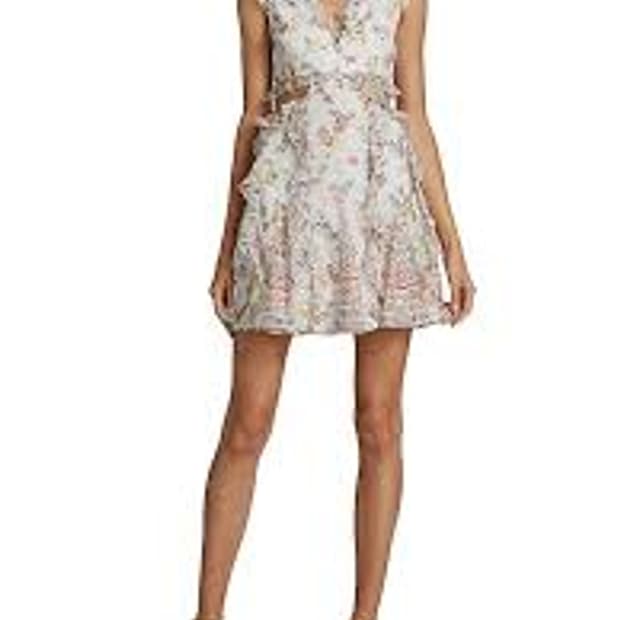 앨리스올리비아 2022 미치 컷아웃 미니 원피스 S사이즈