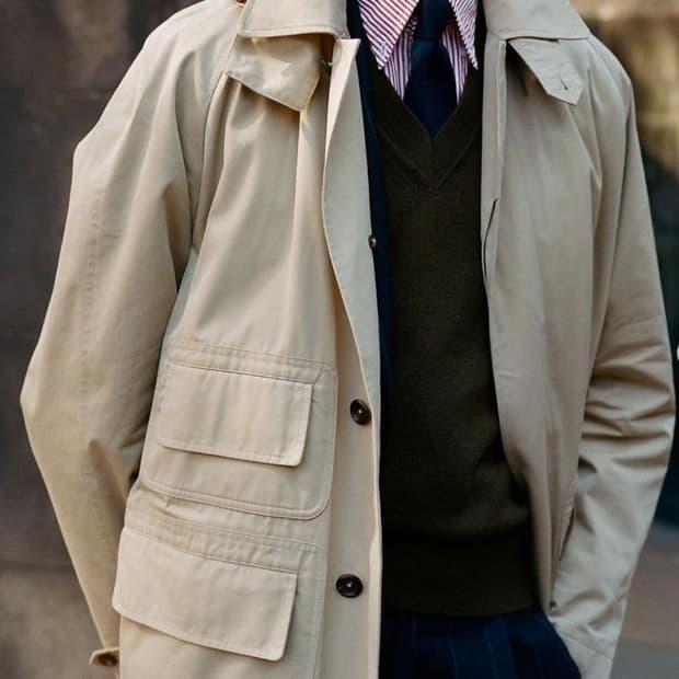 드레익스 AW21 코튼 발마칸 벨티드 트렌치코트