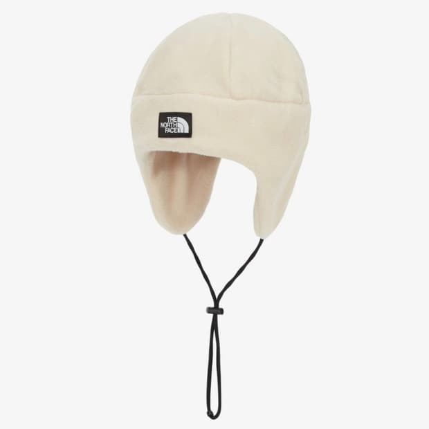 노스페이스 플리스 이어머프 비니 샌드쉘