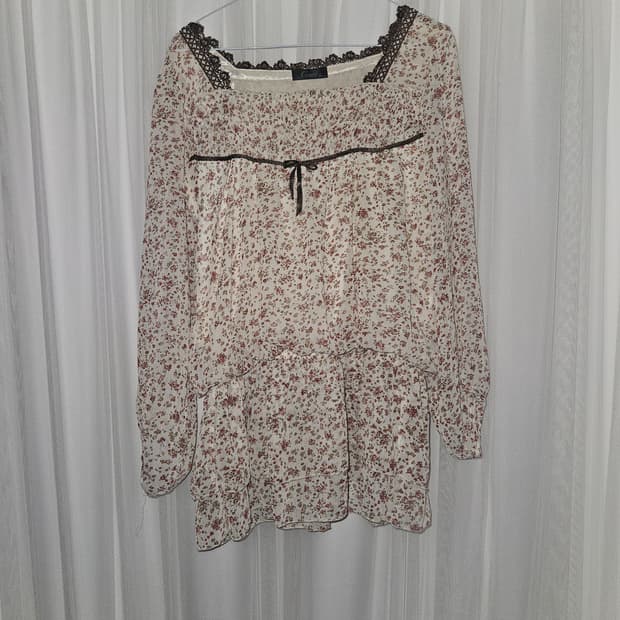 cosoi 빈티지 모리걸 리본 블라우스 니혼진 히메갸루 페어리 그런지