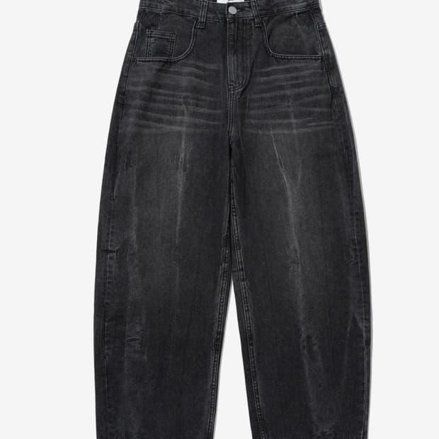 밀로아카이브 리플렉트 커브드 팬츠 워시드블랙