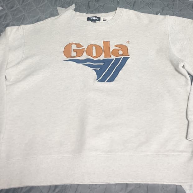 GOLA 패치자수 로고 맨투맨 오트밀 (M)