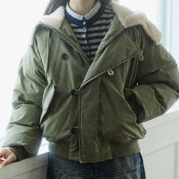 HOOD SHORT PADDING JUMPER black