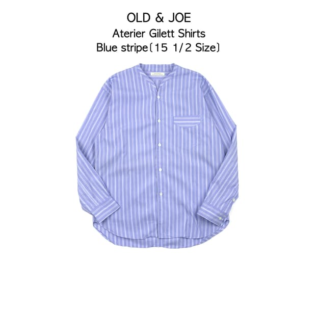 Old&joe 아틀리에 질레트 셔츠 블루 스트라이프