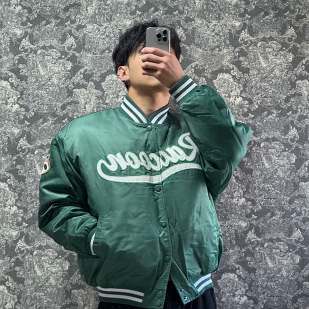 takeasy raccu 테이크이지 베이스볼 바시티 자켓