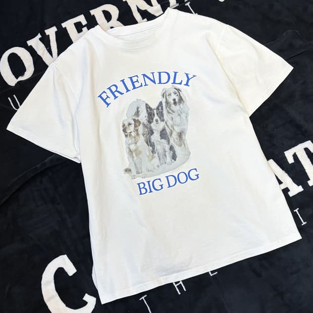 강아지 프린팅 티셔츠