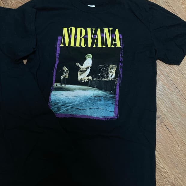 빈티지 너바나 밴드티 