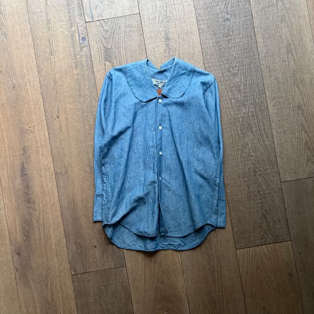 Aged Denim Basic Blouse