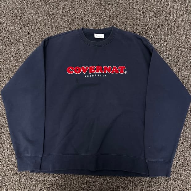 커버낫 기모 맨투맨 네이비 XL