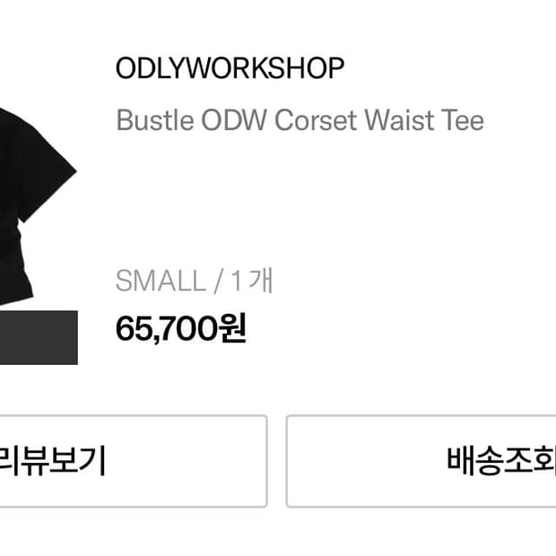 오들리워크샵 Bustle ODW Corset Waist Tee