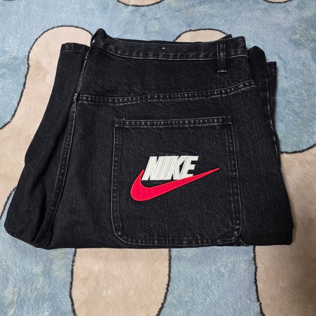나이키 슈프림 데님 쇼츠  블랙 36