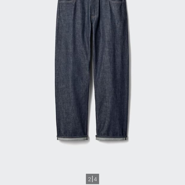 유니클로 jwa 스트레이트진 셀비지