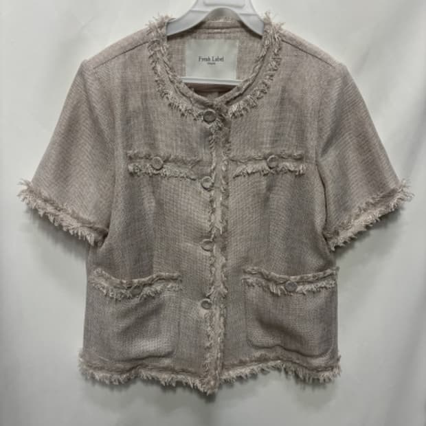 프레쉬라벨(Fresh Label)린넨 트위드 반팔 자켓