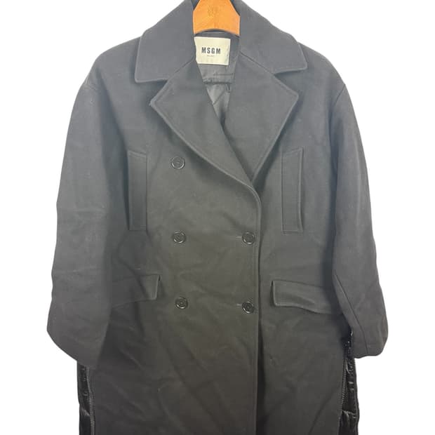 MSGM 패딩배색 트임 더블 패딩코트/여38