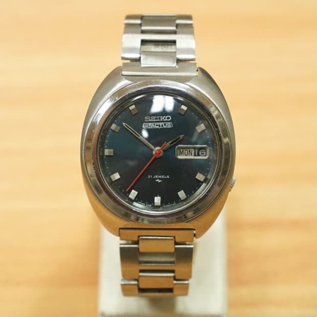 70s 세이코 5 엑터스 7019-7050 "에게해 블루 다이얼" 시계