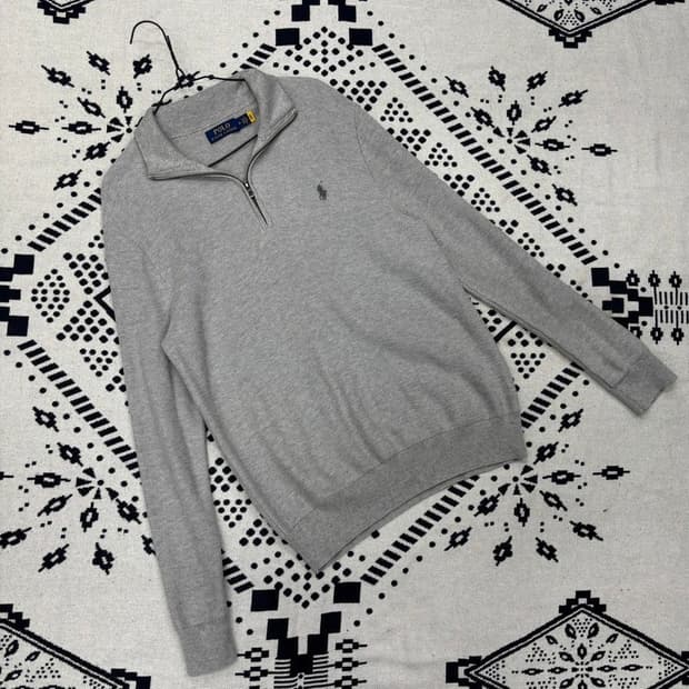 폴로 랄프로렌 신형 자수로고 반집업 니트 M P00002