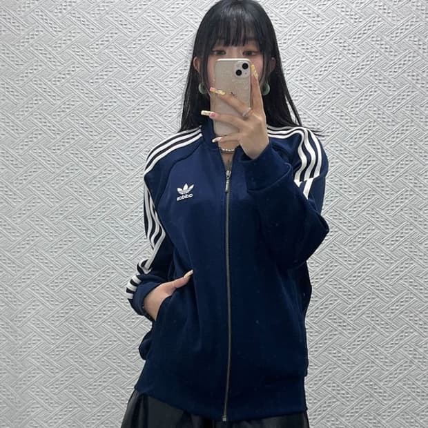 아디다스 올드스쿨 레트로 슈퍼스타 져지 집업 110 C14040