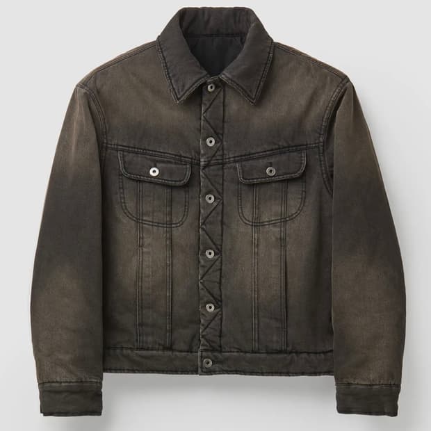 [L] 쿠어 머드 다잉 패디드 데님 자켓 (워시드블랙)