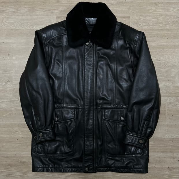 골프브라더스 램스킨 퍼카라 양가죽 무스탕자켓 [블랙] XL/105