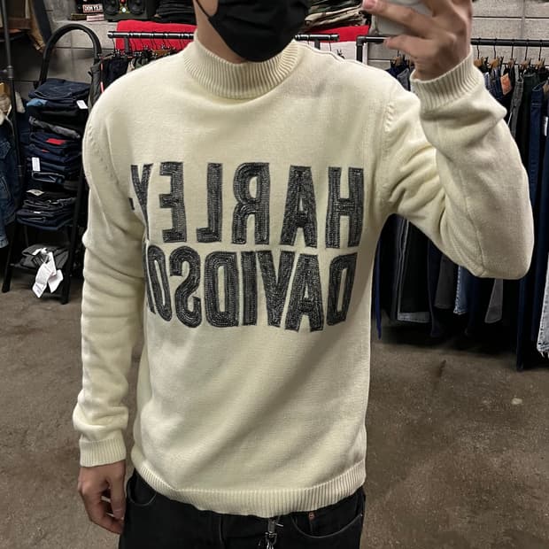 90s 할리데이비슨 빅로고 니트 (100)