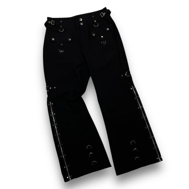 Rock chic double stud boot cut pants