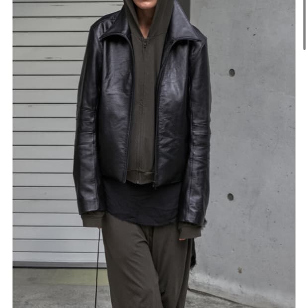 머듈 014 레더 자켓 appendix leather jacket 블랙