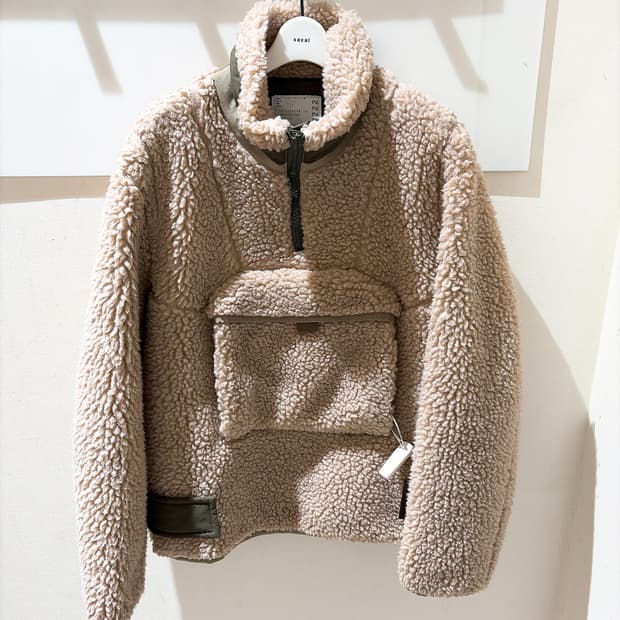 (정품/새상품) SACAI 사카이 남성 쉐르파 하프집업 시어링 자켓